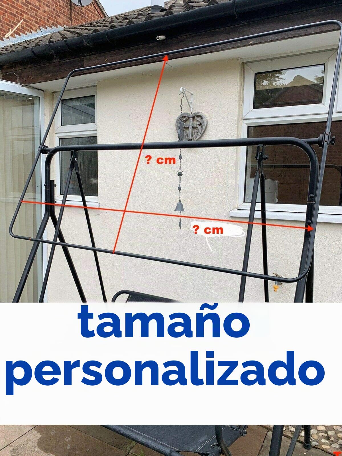 GRADINA Toldo de repuesto para asiento de columpio de 2 y 3 plazas, cubierta de hamaca, parte superior de jardín, muebles de exterior, silla de columpio (120 cm x 200 cm, verde)
