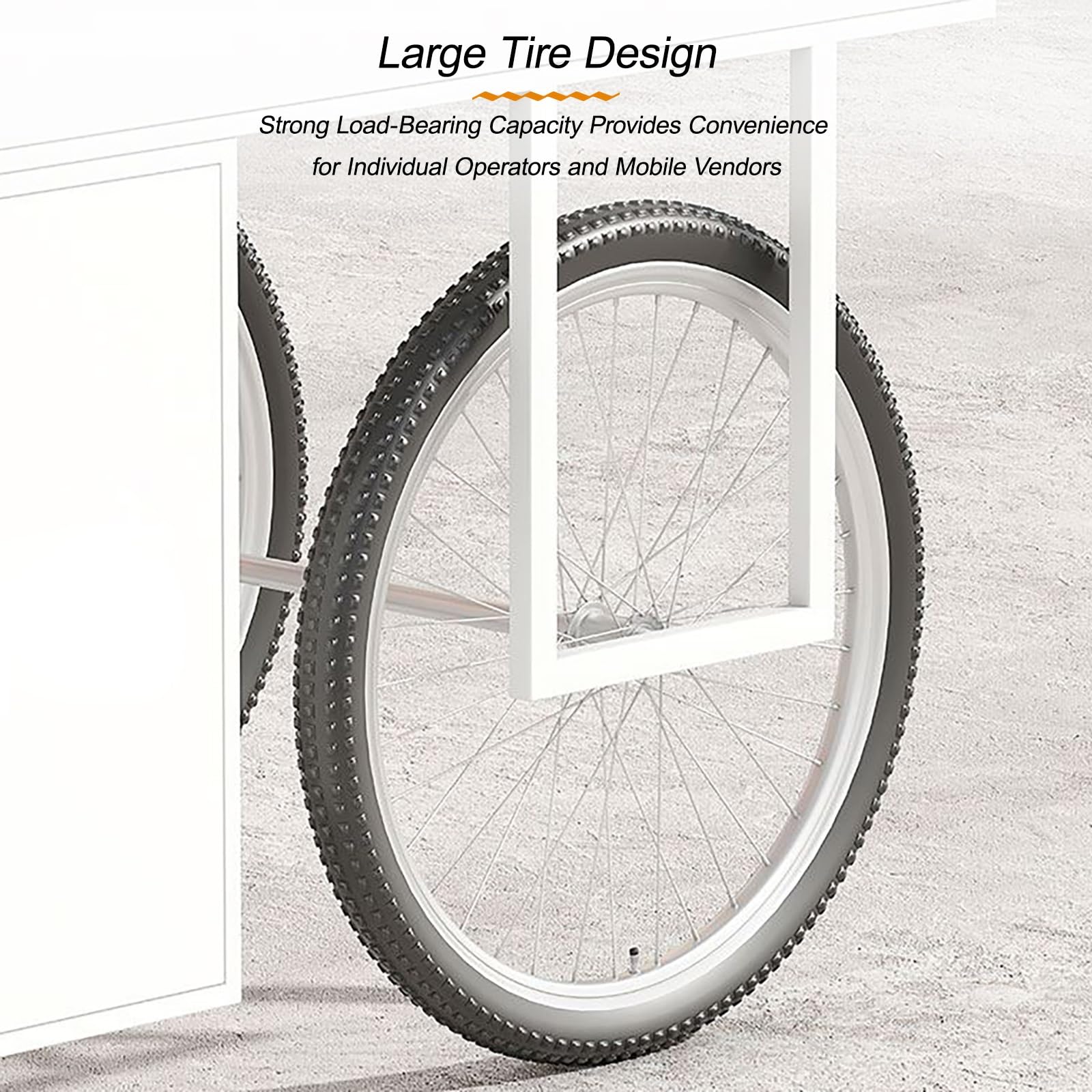 Carrello portatile per cibo da strada con tettuccio, carrello da dessert da 119,4 cm, per eventi all'aperto, festival alimentari, perfetto per esposizione aziendale e catering