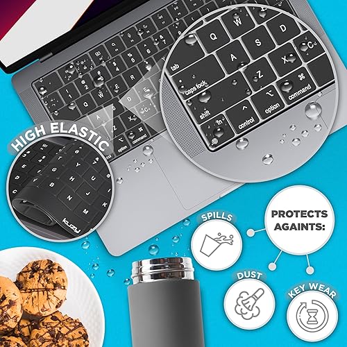 Miniatura 4 de Kuzy Funda de teclado para MacBook Pro 14 pulgadas 16 M3 2023 2022 M2 M1 A2779 A2442 A2780 A2485 - Funda de teclado para MacBook Air de 15 pulgadas