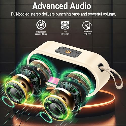 Miniatura 2 de Altavoz Bluetooth portátil con luces LED Altavoz inalámbrico de graves punchy 10H tiempo de reproducción Micrófono incorporado Bluetooth 5.3 IP6
