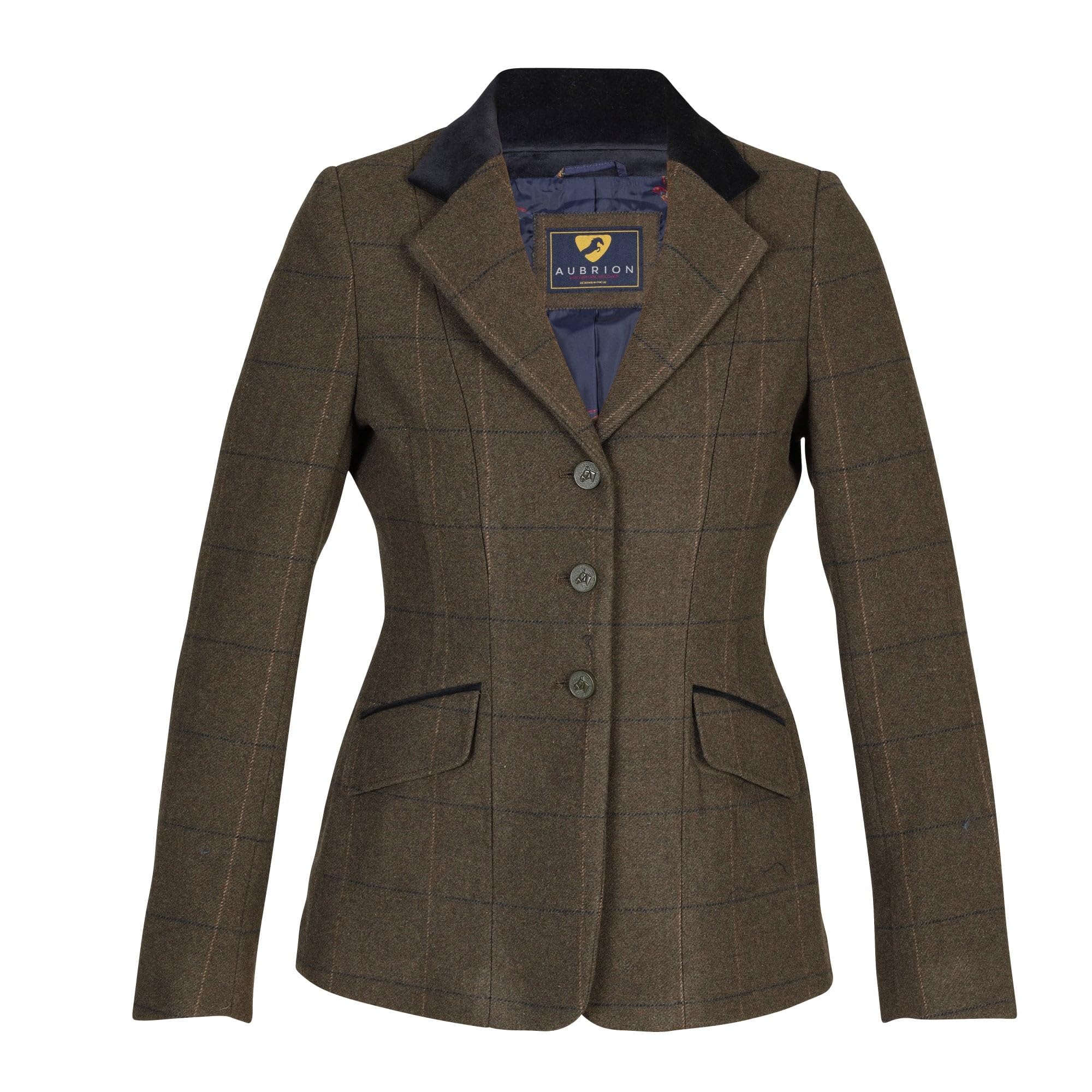 Shires Women's Green Aubrion Saratoga Riding Jacket - Check: 34