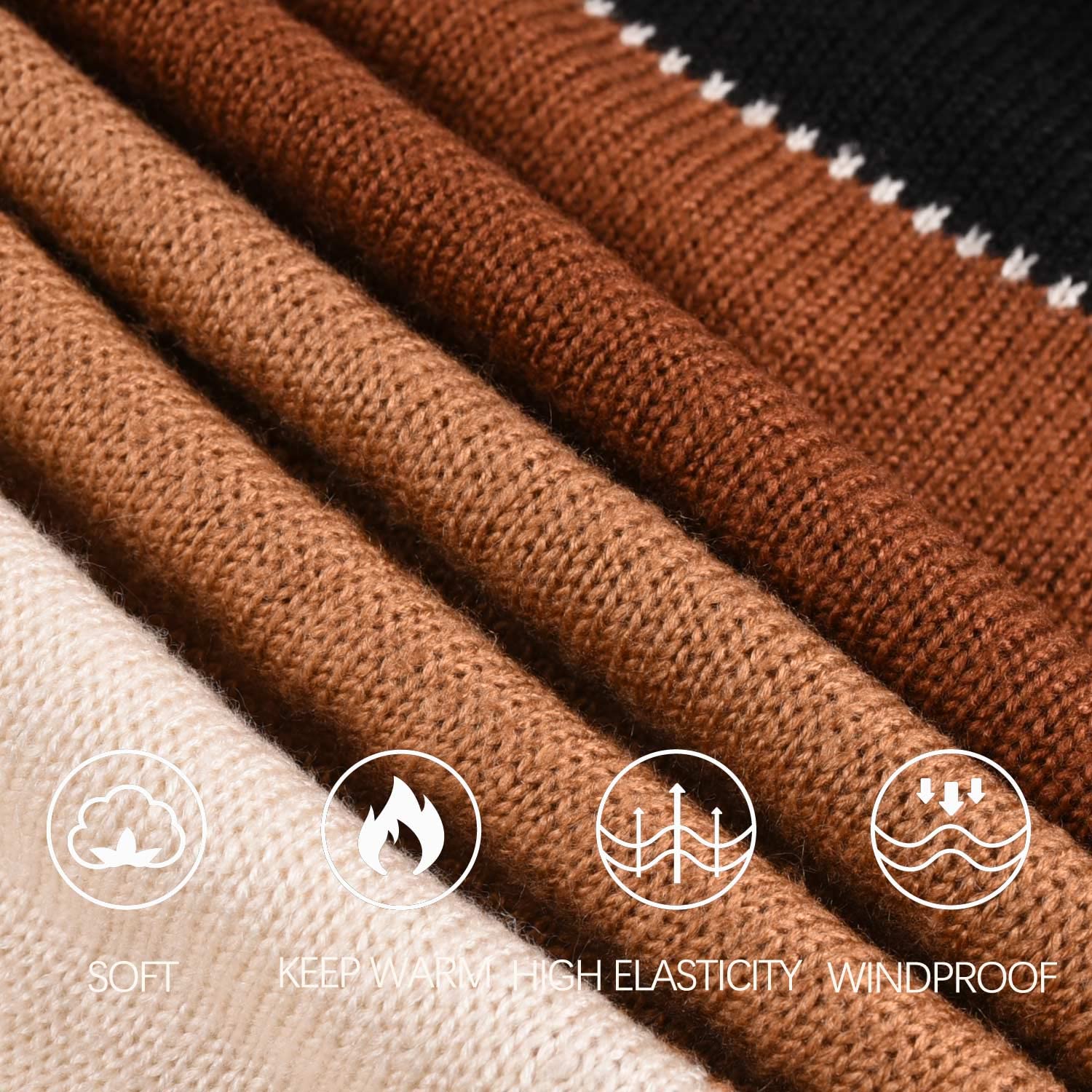 heekpek Maglione Donna Invernale Color Block Maglione di Punto per Donna Knitted Sweater Oversize Casual Pullover Top Lavorato a Maglia per Autunno Invernali Primavera