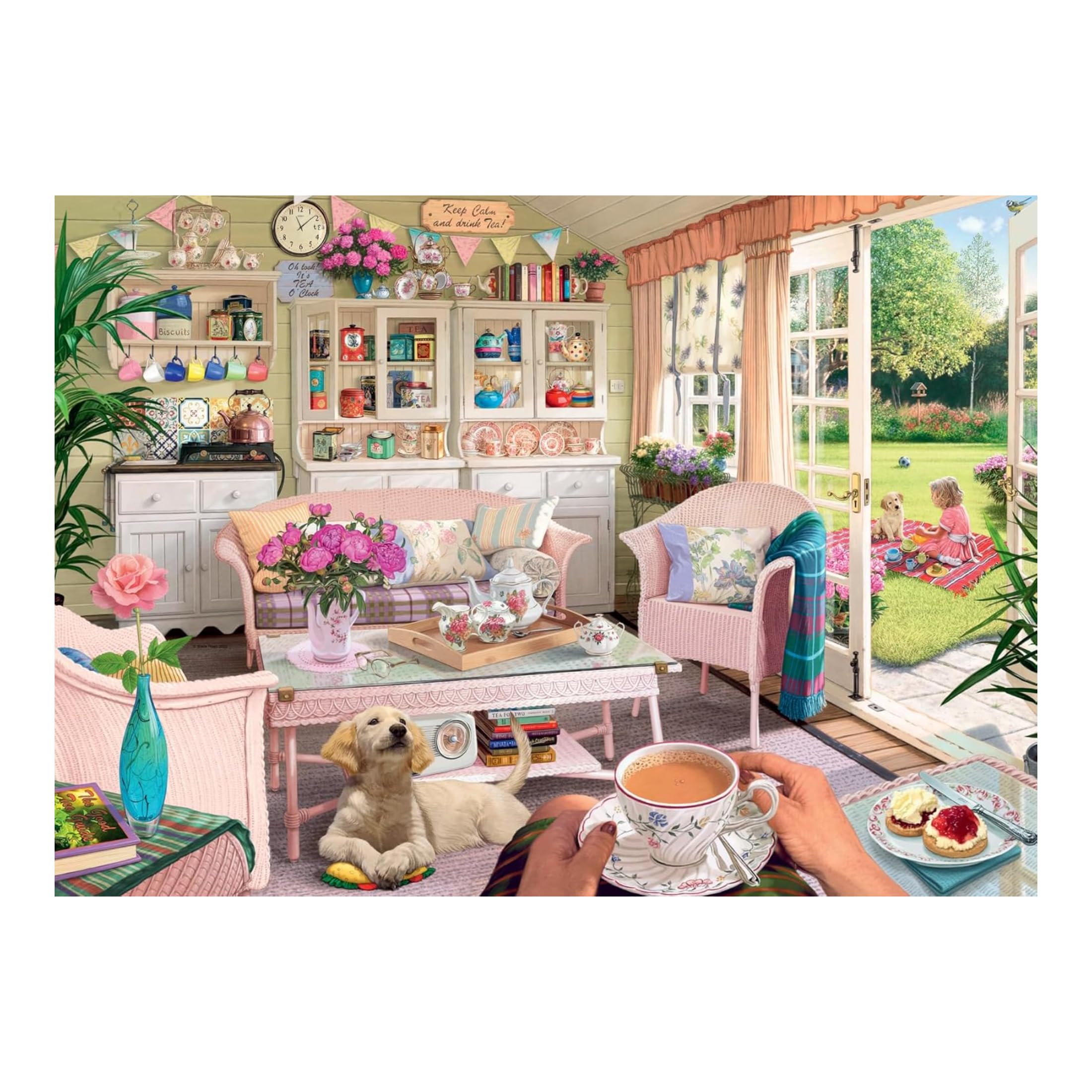 Ravensburger My Haven No.9 - Puzzle da 1000 pezzi The Tea House per adulti e bambini dai 12 anni