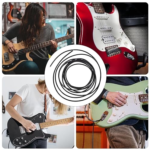 Miniatura 8 de rosenice Cable de recogida de guitarra blindado de 4 conductores, conductores de cobre estañado, cable de cableado de reducción de ruido para