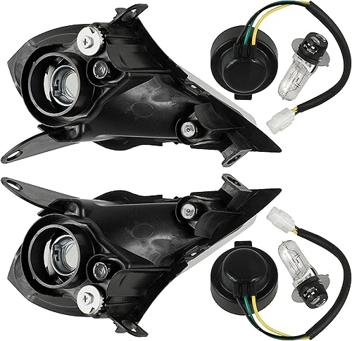 Miniatura 7 de Caltric Zócalos y bombillas de carcasa de luz delantera izquierda y derecha compatibles con Yamaha Raptor 250  Raptor 350  Raptor 700 700R