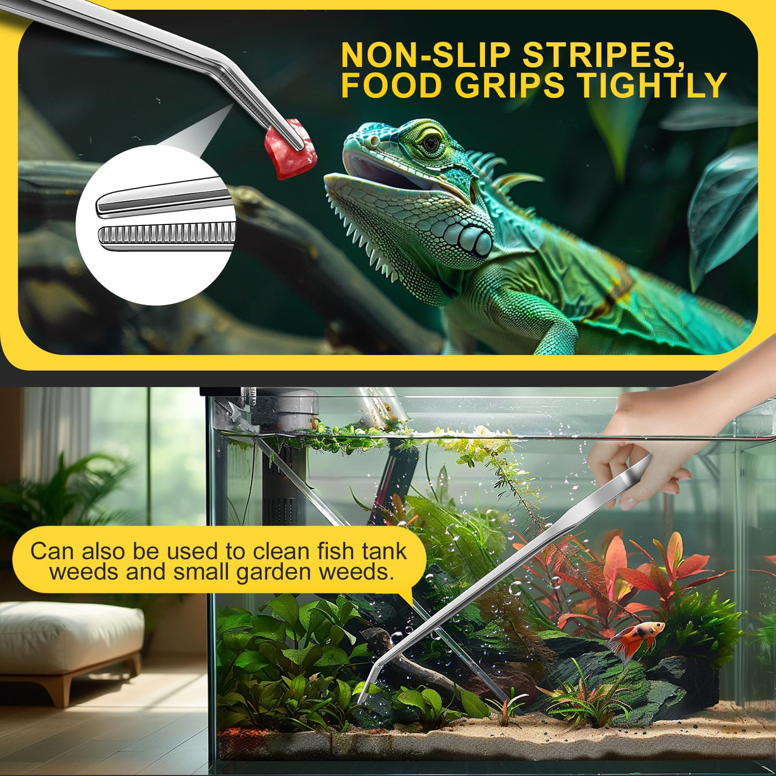 Pinzas de alimentación para reptiles