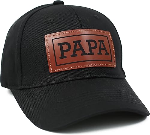 Gorra de camionero para papá, gorra de béisbol, gorra de papá, gorra de cuero grabada con láser