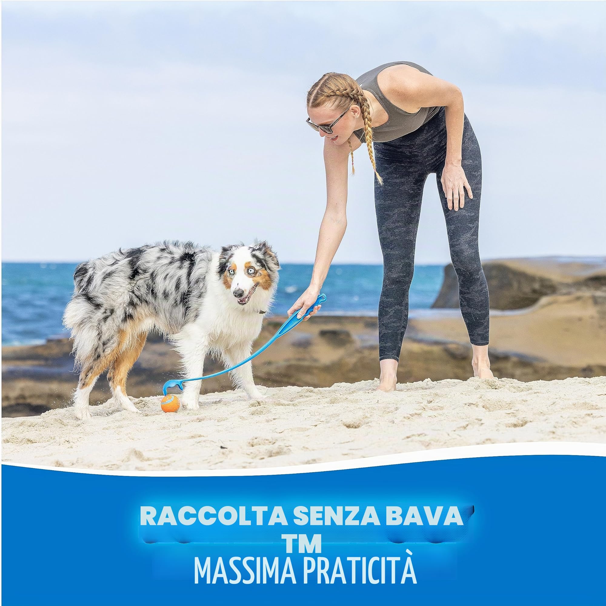 Chuckit! – Lanceur Fetch & Fold 25M – Lanciapalle per Cani - Lanciatore per Cani Pieghevole - Lanciatore Compatibile con Palline Medie - Viene Fornito con 1 Fetch Ball Medium