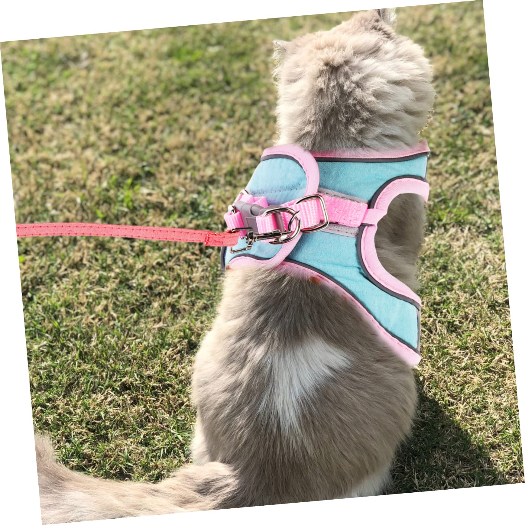Happyyami 4sätze Reflektierendes Katzengeschirr Mit Leine Einstellbares Ausbruchsicheres Design Für Katzen Und Kätzchen Für Und Outdoor-aktivitäten Teiliges Sanften Farben