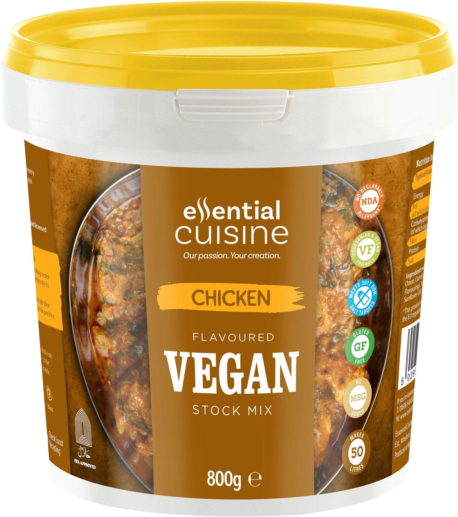 Essential Cuisine Vegan Chicken Flavoured Stock Mix - 1x800g
