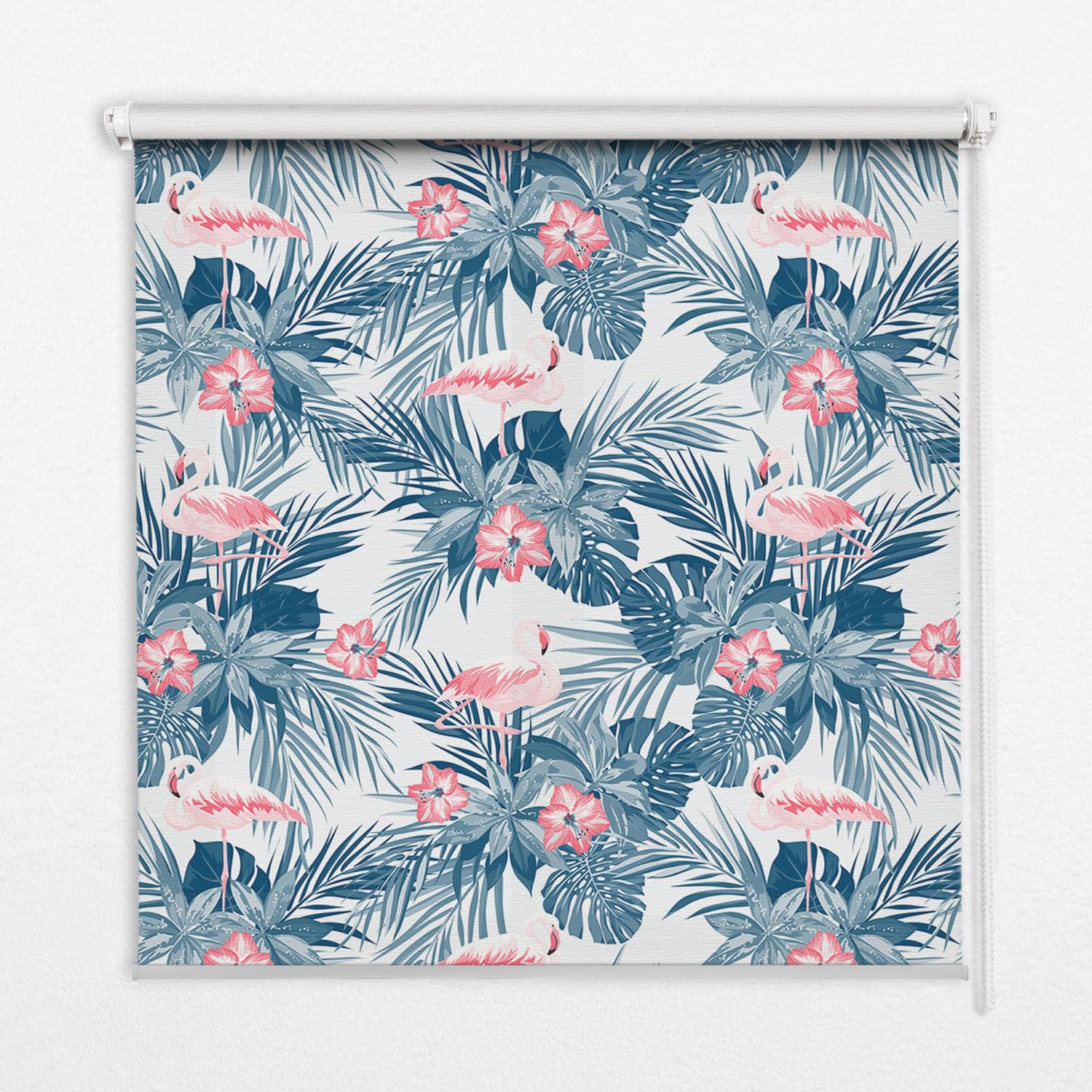 Store enrouleur sans perçage 50x50cm perméable rideau occultant léger tropical