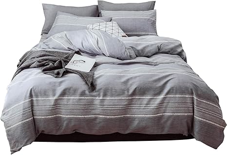 Amazon Hanacat 掛け布団カバー 綿100 セミダブル 170 210cm 単品売り 抗菌防臭 グレー系 掛けふとんカバー オンライン通販