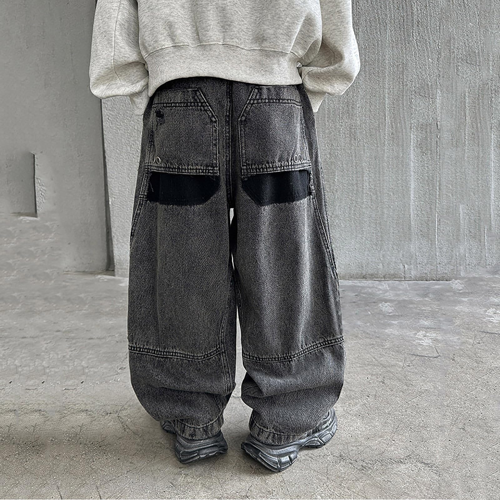 jeans ragazzo 13 anni-Jeans cargo per bambini, comodi pantaloni casual, pantaloni in denim elasticizzato resistente per bambini, da indossare tutti i giorni, per la scuola, il gioco all'aperto