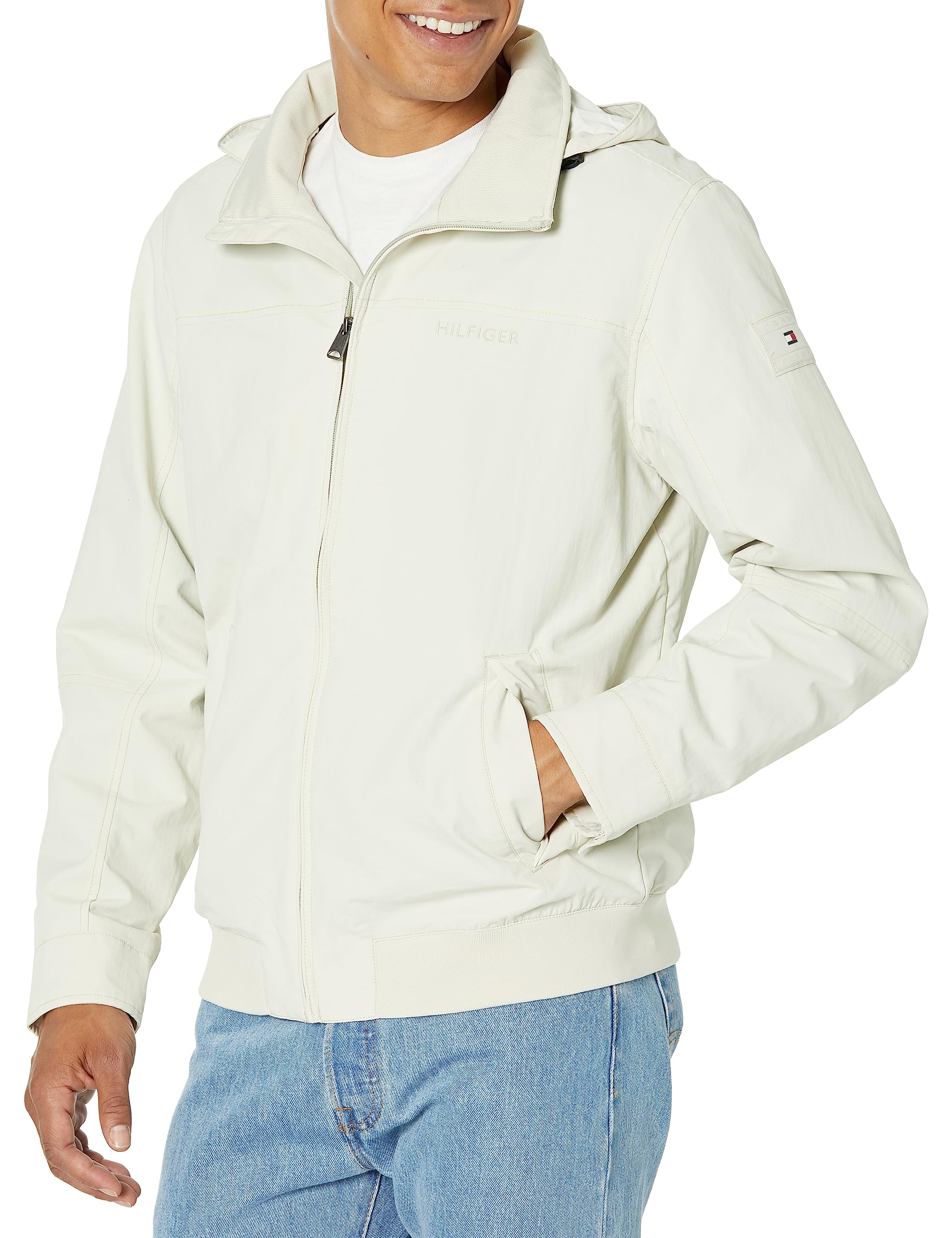 Tommy Hilfiger Men's Lightweight Waterproof Regatta Bomber Jacket
