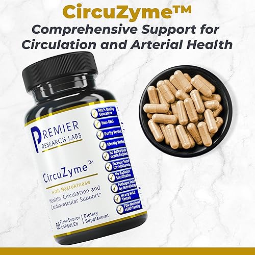 Miniatura 2 de Premier Research Labs CircuZyme - Suplementos de circulación sanguínea que apoyan el flujo sanguíneo y el apoyo vascular con diosmina, cayena y