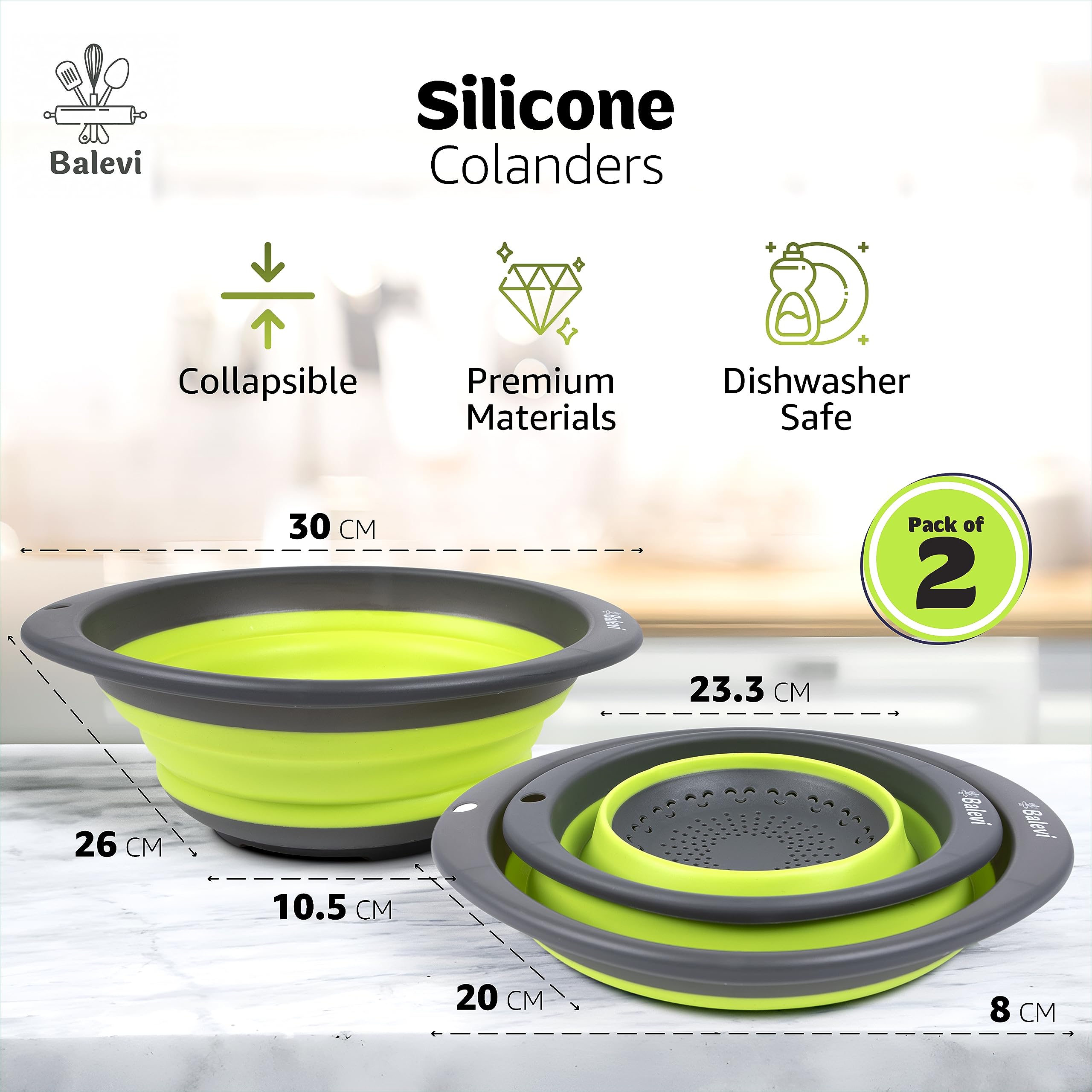 Colador plegable (verde)