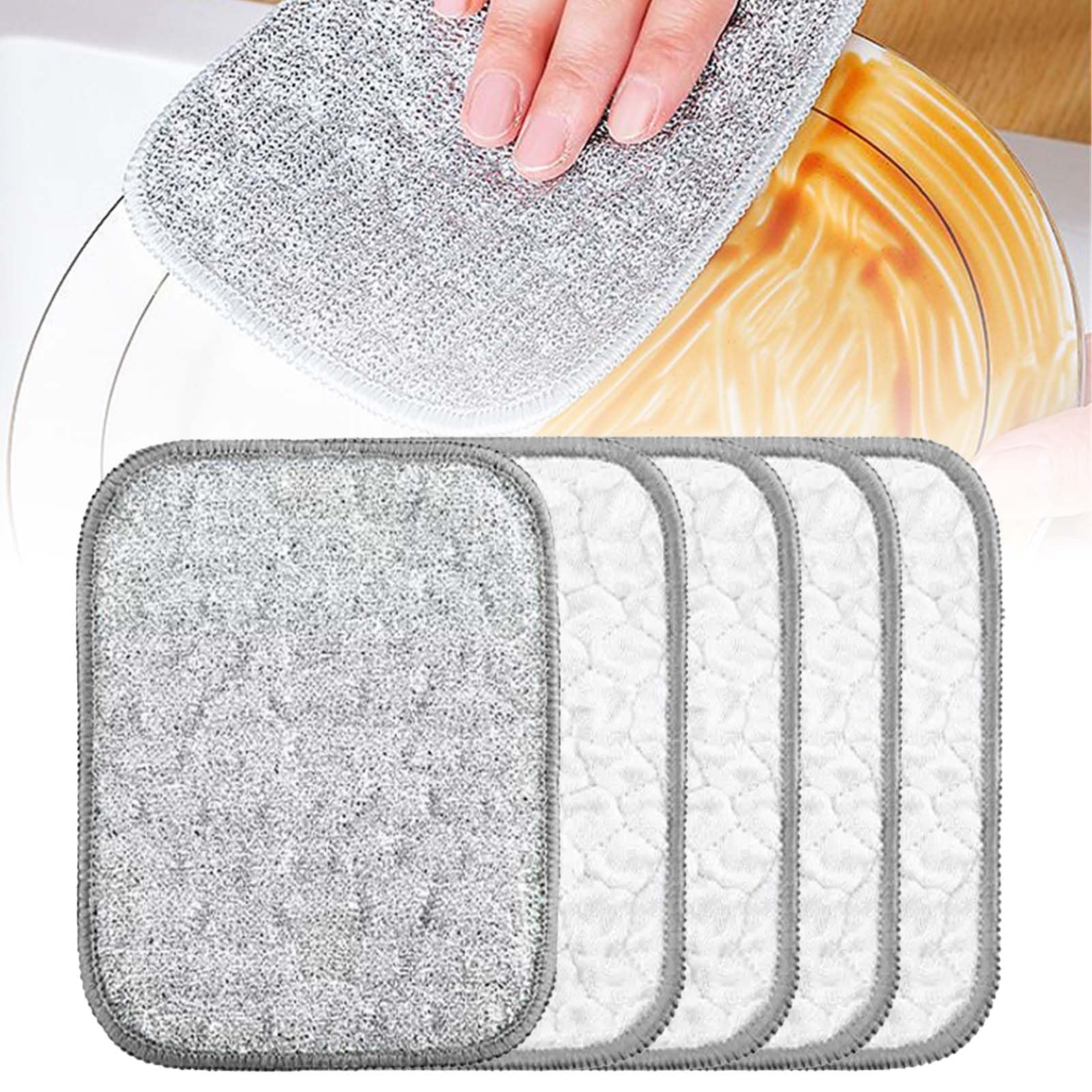 Multipurpose Wire Dishwashing Rags for Wet and Dry, Reusable Wire Miracle Cleaning Cloths,...