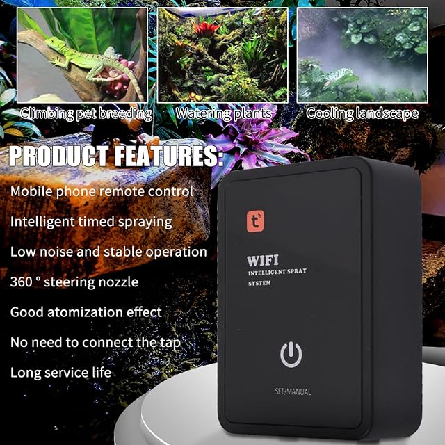 Foto 6 de 7 de PORFOYO Brumizador Terrario, Sistema de Brumización Inteligente para Reptiles, Humidificador para Reptiles
