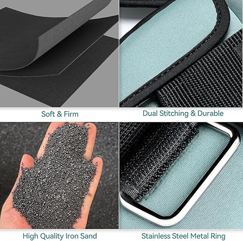 Miniatura 47 de Sportneer Upgrade Adjustable Ankle and Wrist Weights for Women and Men 1-7 lbs / 1-10 lbs Set Comfortable, Secure Fit for Walking, Running, Negro