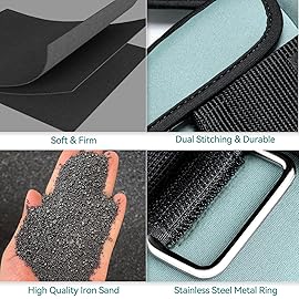 Sportneer Adjustable Ankle Weights for Women and Men1 Pair 1 2 3 4 6 7 8 10 lbs Upgraded Easily Adjustable Leg Weight, Weighted Wrist Weight Strap for Gym, Fitness, Workout, Walking, Dancing (Black, 5 lbs x 2)