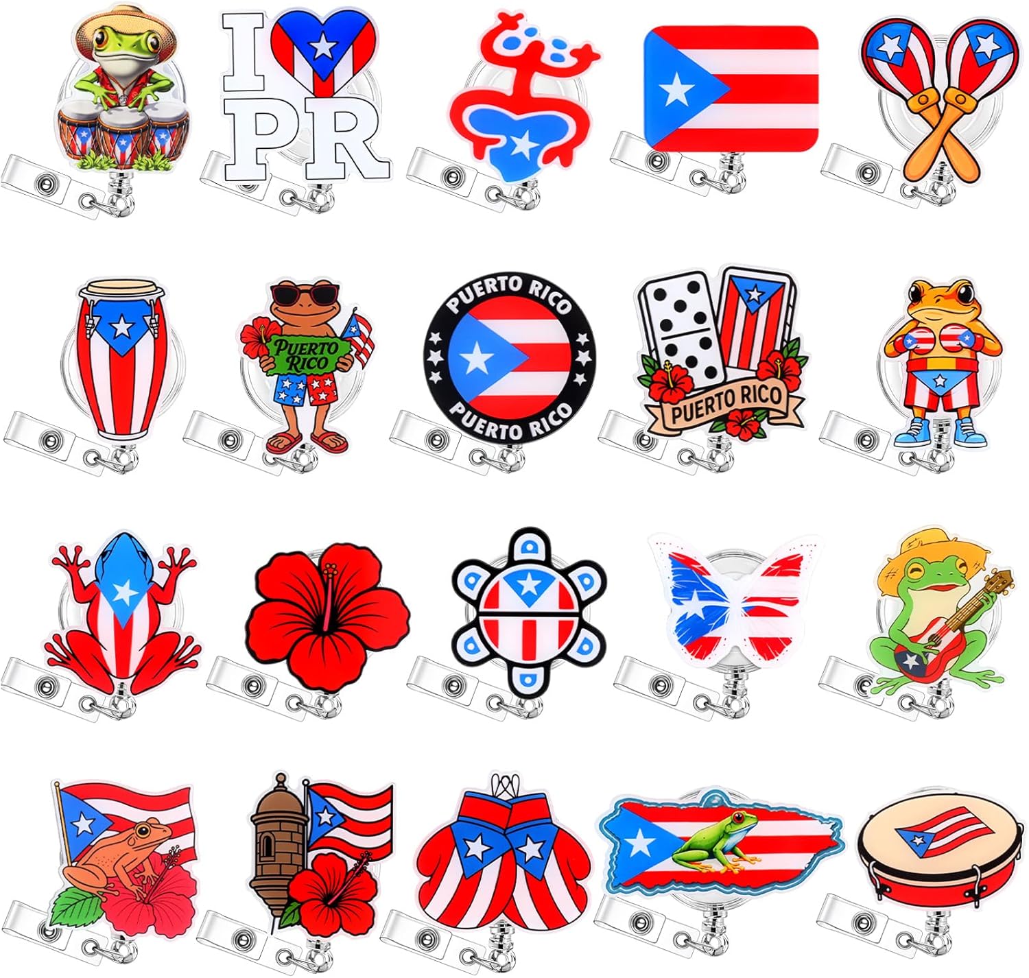 20 Pcs Funny Nurse Badge Reel Bulk Retractable Clip Badge Holder for Name ID Card Lanyards Keychain Cute Alligator Clip Accessories for Nurse Gifts Student Teacher Medical Stuff Supplies