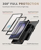 Vista 5 de TONGATE for Samsung Galaxy S23 Ultra Case, [Built-in Slide Camera Cover & Screen Protector] [2 Front Frame] Military Grade Shockproof S23 Ultra Negro