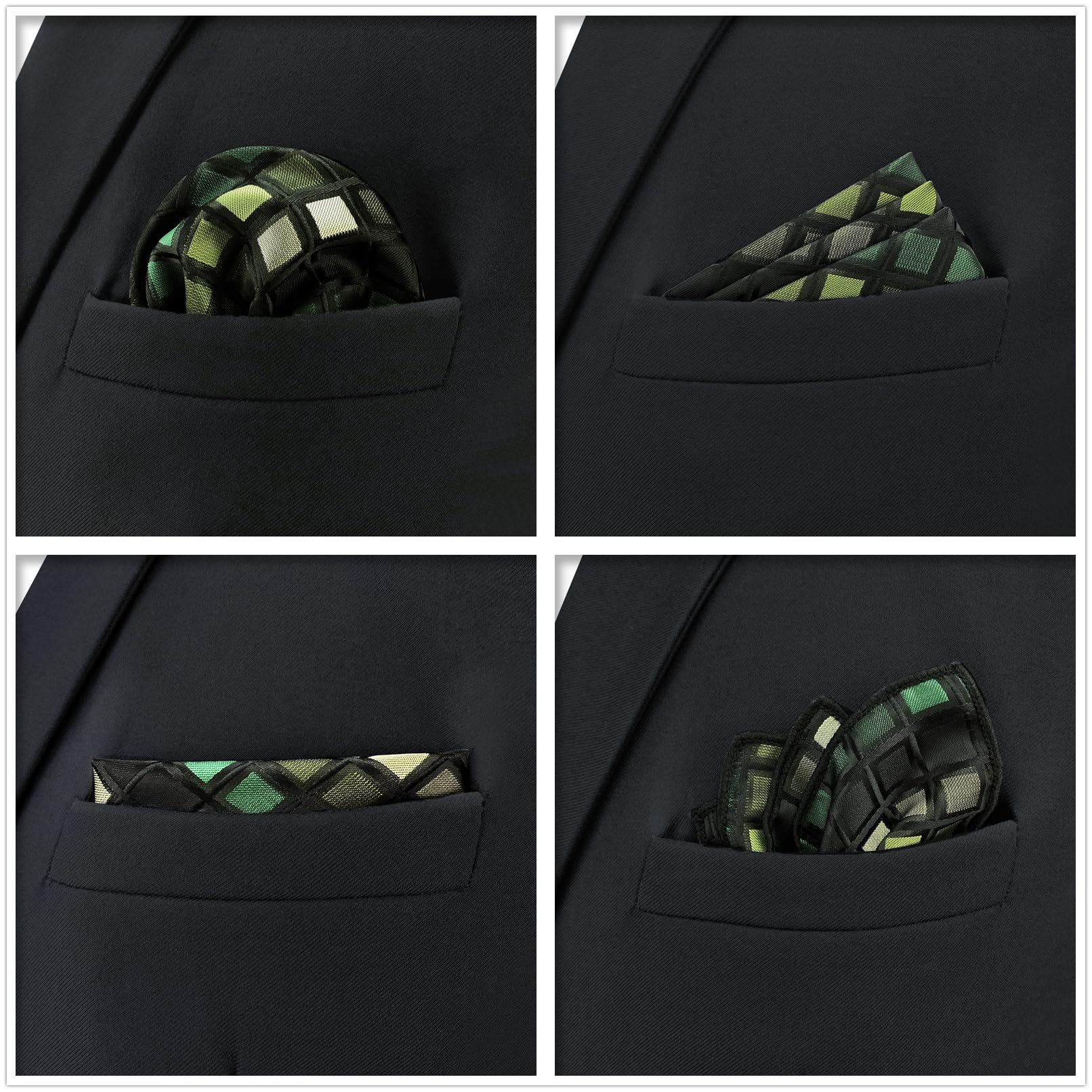 S&W SHLAX&WING 5 Pieces Pañuelo De Bolsillo Para Hombre Handkerchiefs Set para chaqueta de traje — view 5