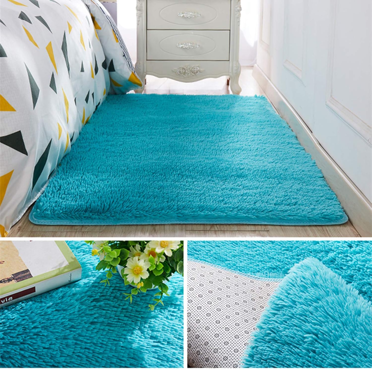 ADSIKOOJF Super Soft Shaggy Plush Rugs,Fluffy Thickened Area Rug,Notslip Non Shedding Carpet