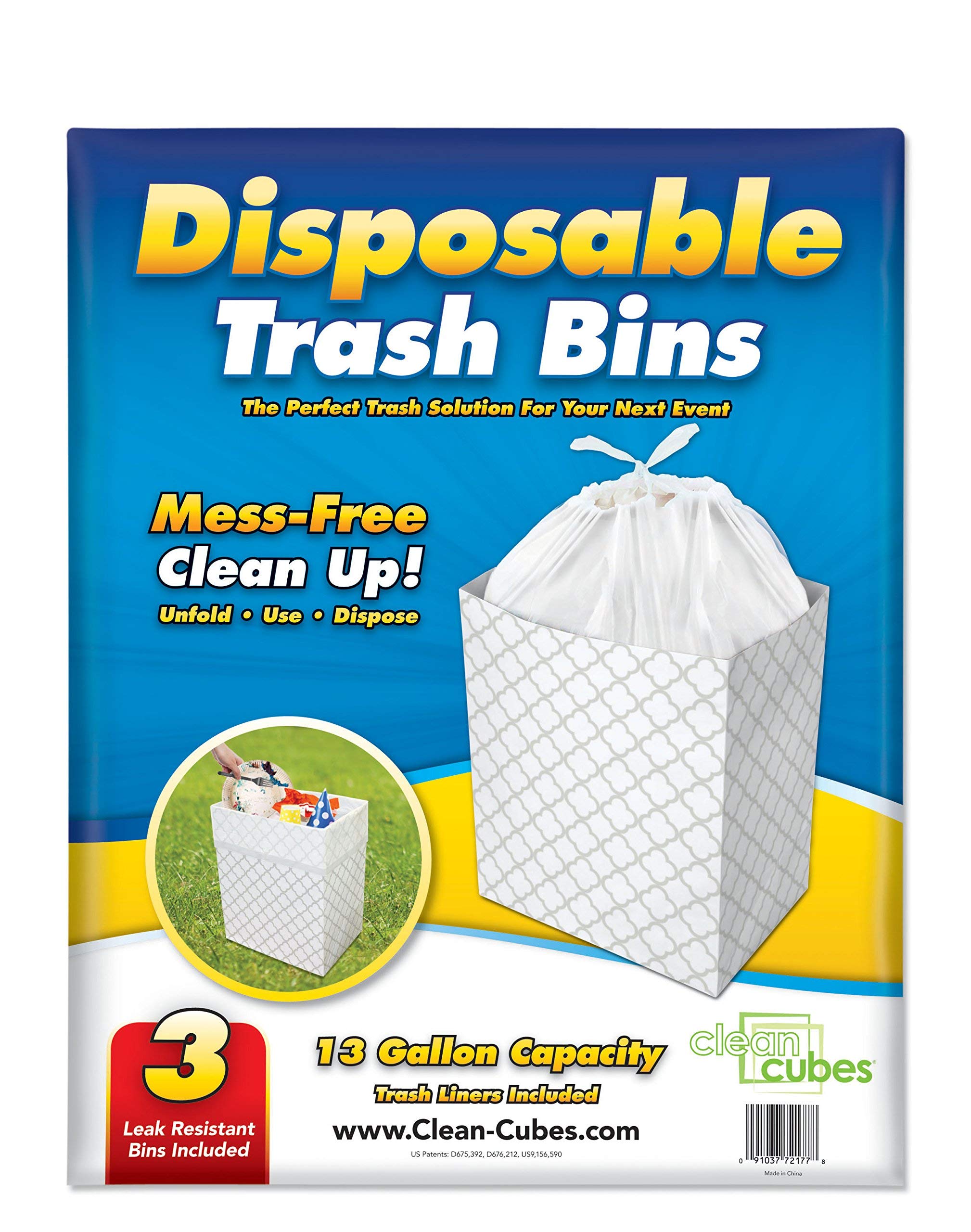 Buy Clean Cubes 13 Gallon Trash Cans & Recycle Bins for Sanitary Garbage Disposal. Disposable