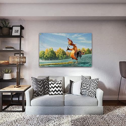 Miniatura 7 de Bandera de pollo de 3 x 5 pies divertida bandera de pared para decoración de dormitorio universitario exterior dormitorio u oficina en casa