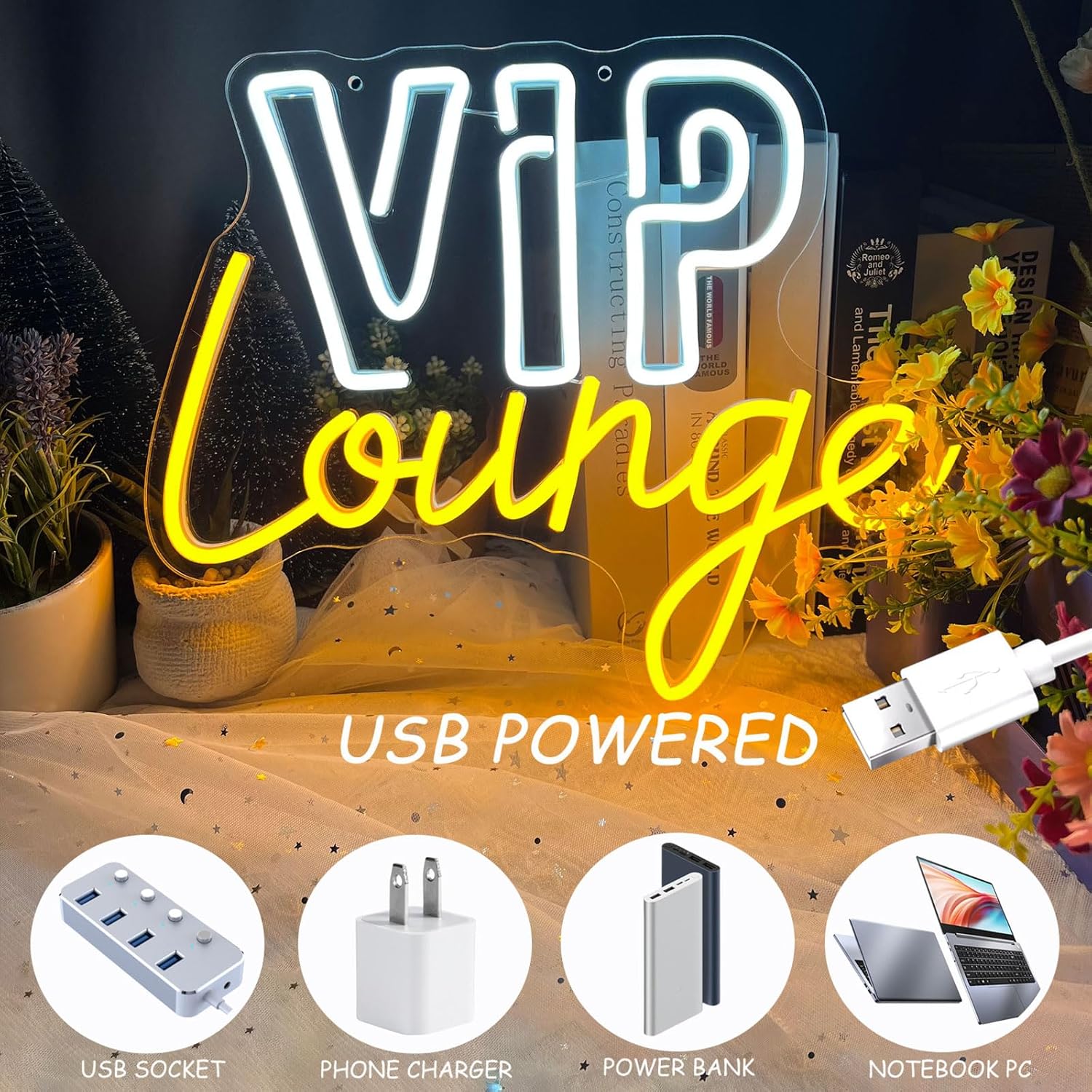 VIP Lounge – Letrero de neón para decoración de pared, letrero de neón ...