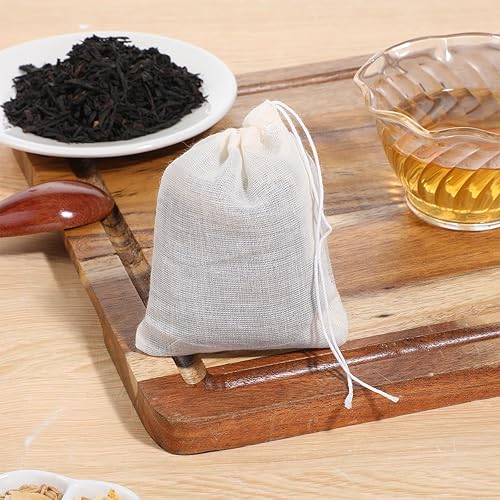 Miniatura 5 de 10 bolsas de filtro de té, bolsa de especias, bolsa de gasa reutilizable, bolsas de muselina con cordón para café frío colar sopa
