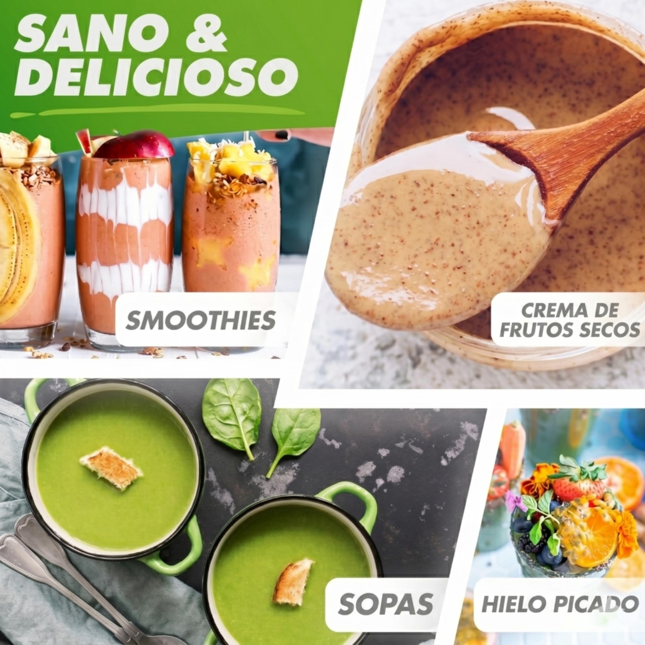 NUTRI-BLENDER MAX Batidora de Alto Rendimiento 2000W Batidora de Vaso Smoothie-Maker Profesional - 2L Tritan, Libre de BPA, 9 Niveles, Temporizador Digital (NUTRI-BLENDER MAX+)
