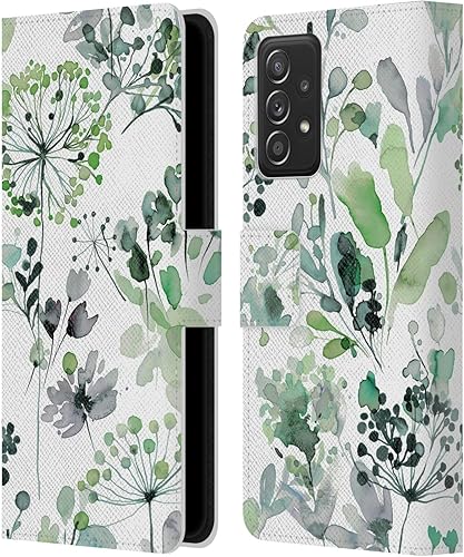 Head Case Designs Officially Licensed Ninola Eucalyptus Wild Grasses Leather Wallet Case Compatible with Samsung Galaxy A53 5G (2022)