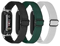 3 Pack Stretch Bands Compatible with Fitbit Inspire 3 Band Nylon Strap Floral Breathable Adjustable Stretchy Loop Wristband Intended for Fitbit Inspire 3