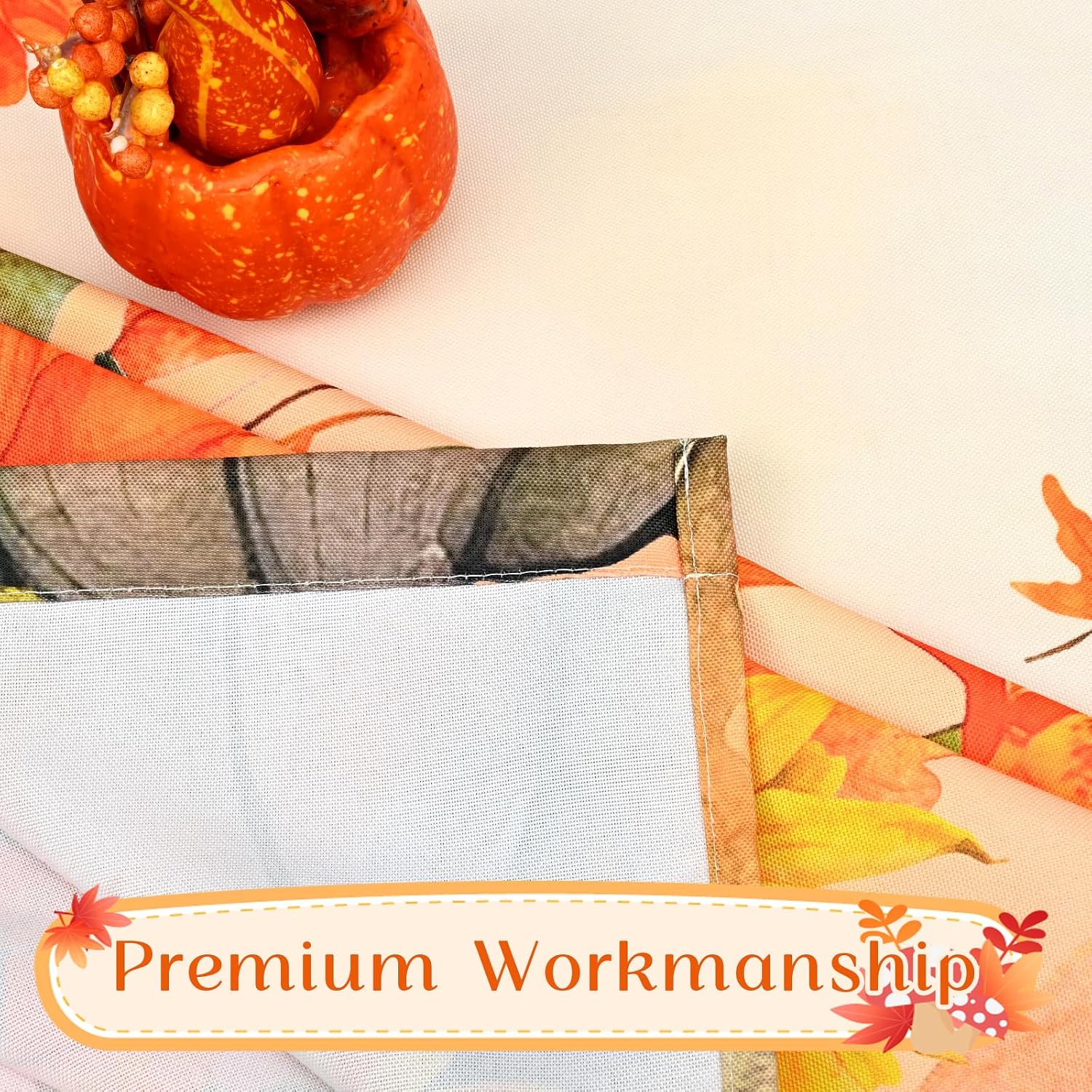 Likiyol Fall Curtains for Living Room 84 Inch Length Thanksgiving Window Curtains for Bedroom Light Filtering Pumpkin Sunflowers Curtain Maple Leaves Drapes Rod Pocket Window Treatments, 2 Panels