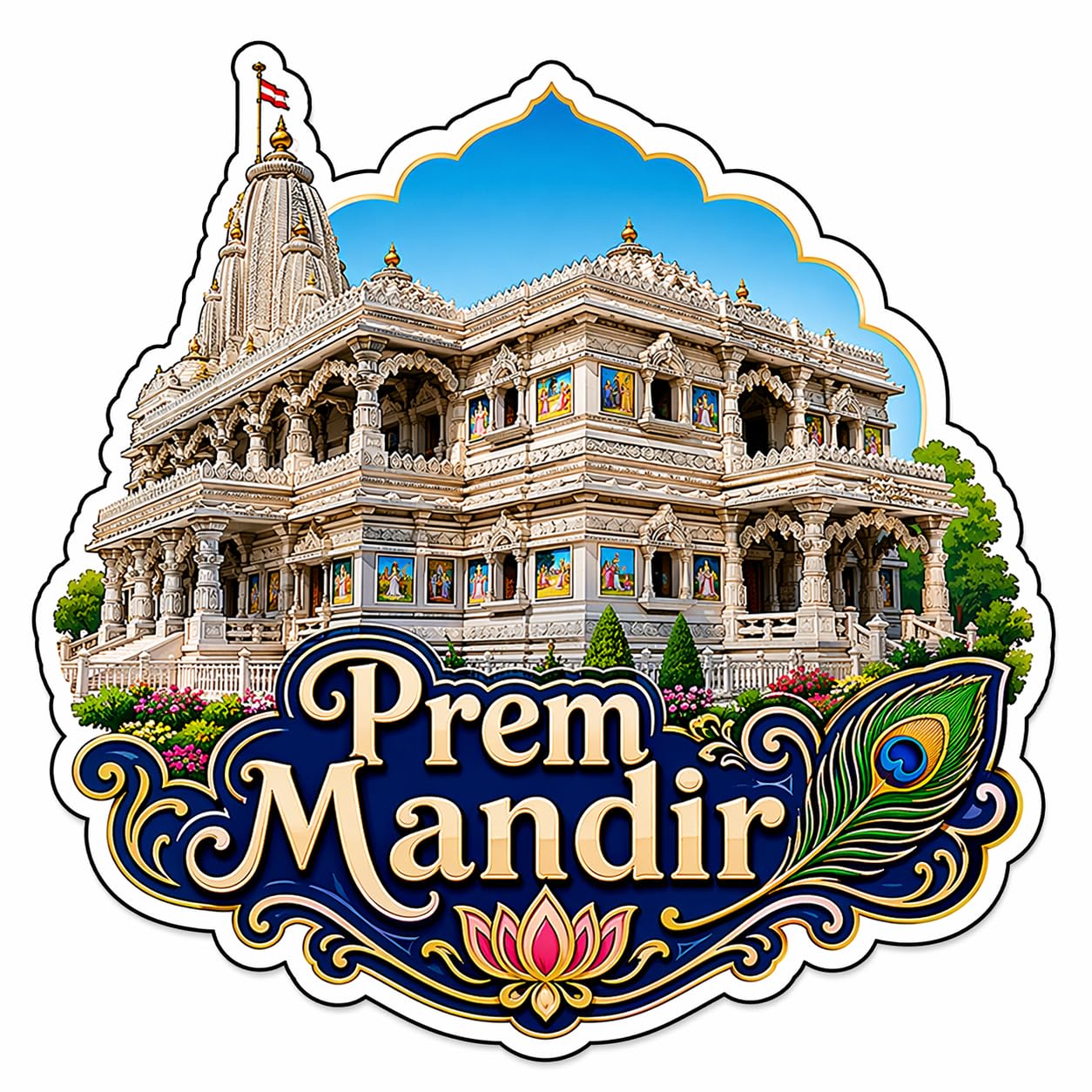 Kedarnath Fridge Magnet - Wooden Souvenir -9