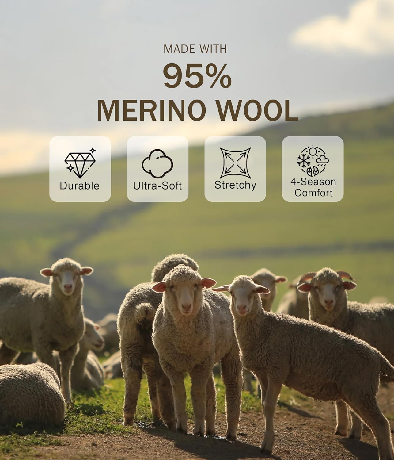 Merino Wool Boxer Briefs for Women, Soft Women's Boyshort Underwear, Moisture Wicking Boxershort Panties 3 Packs - Image 3