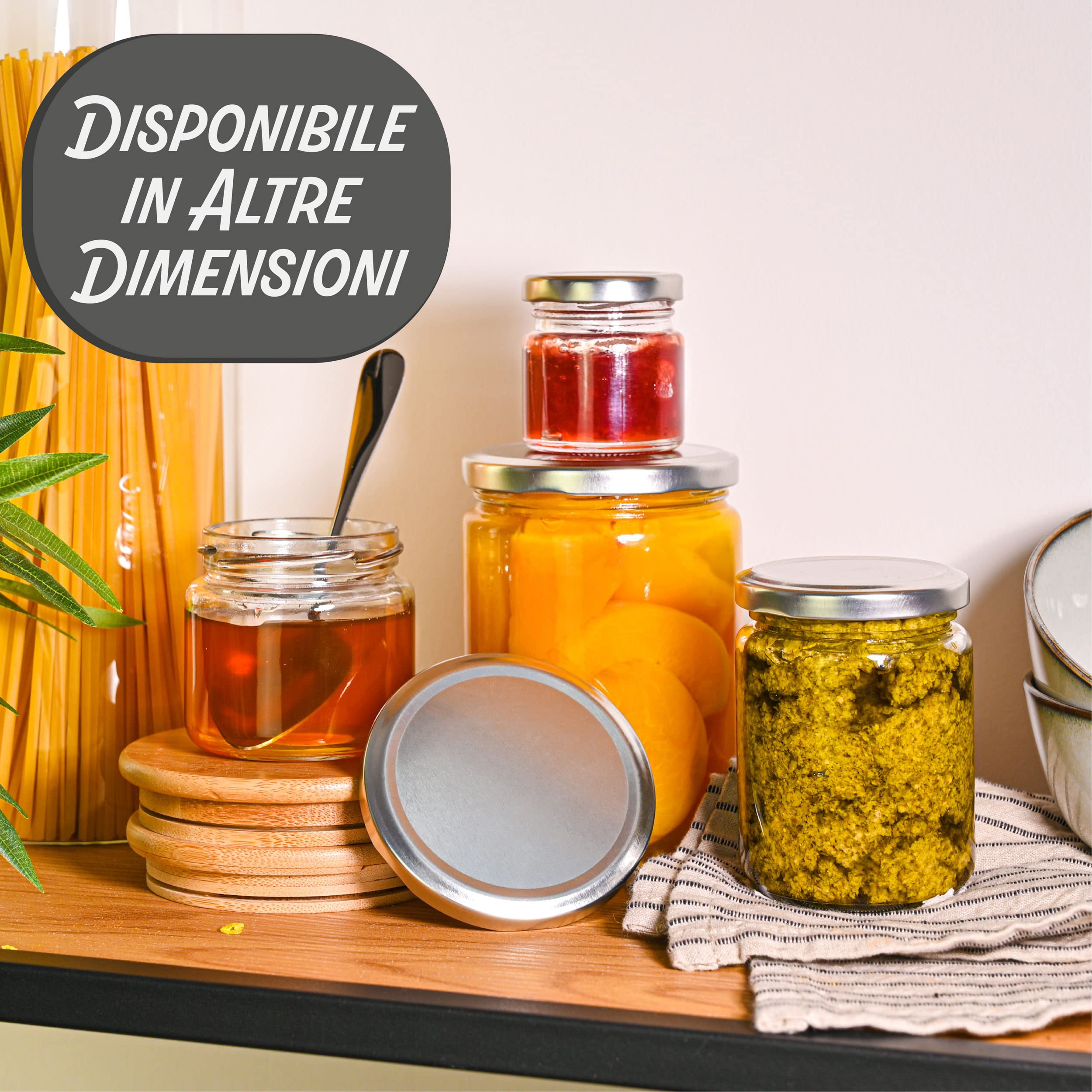 Praknu 25 Vasetti di Vetro per Conserve da 230ml - Con Etichette e Pennarello - Ermetici - Lavabili in Lavastoviglie - Ideali da Regalare