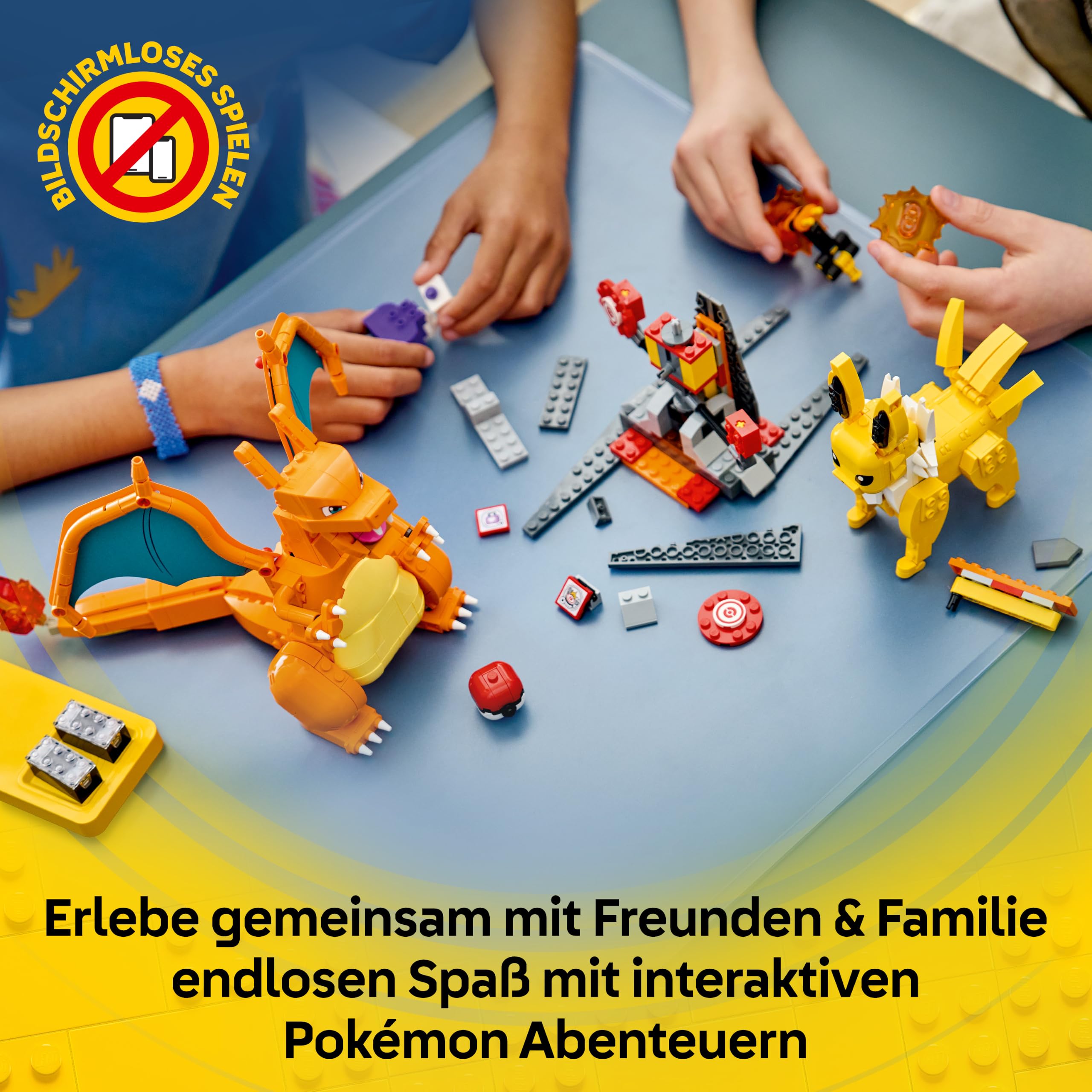 LEGO Pokémon SMART Play: Ultimativer Showdown zwischen Glurak und Blitza - All-in-1 Set mit 2 SMART Bricks, 4 Tags, 2 Figuren & Ladegerät - Geschenk für Kinder ab 8 Jahren - 72167