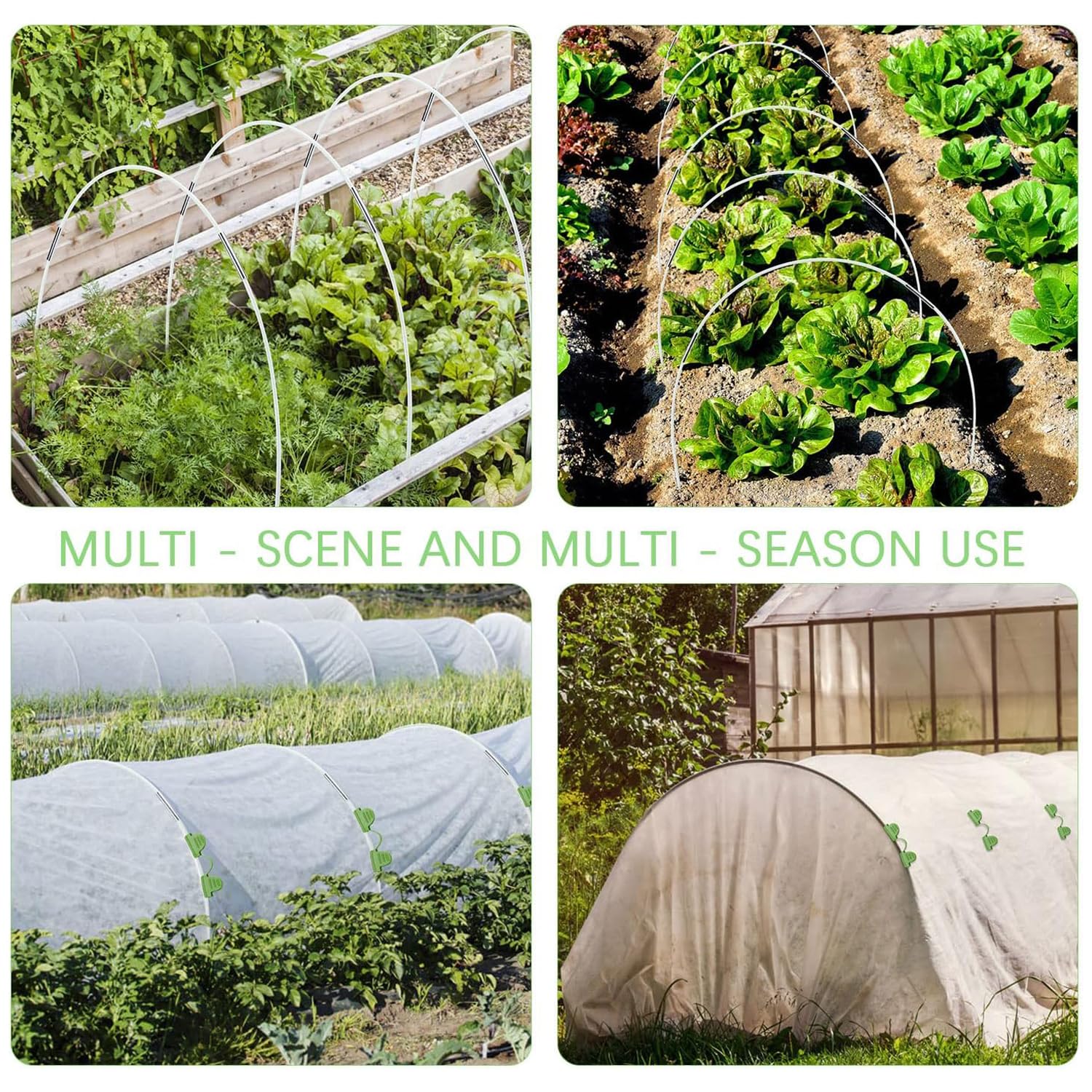 YeahBoom Garden Arceaux pour Serre Tunnel, Tunnel de Plantation arqué, Cadre pour Serre De Jardin, Plantes Poussent des Tunnels Soutien Maisons Jardinage Un Cadre Culture en Fibre Verre Jardins
