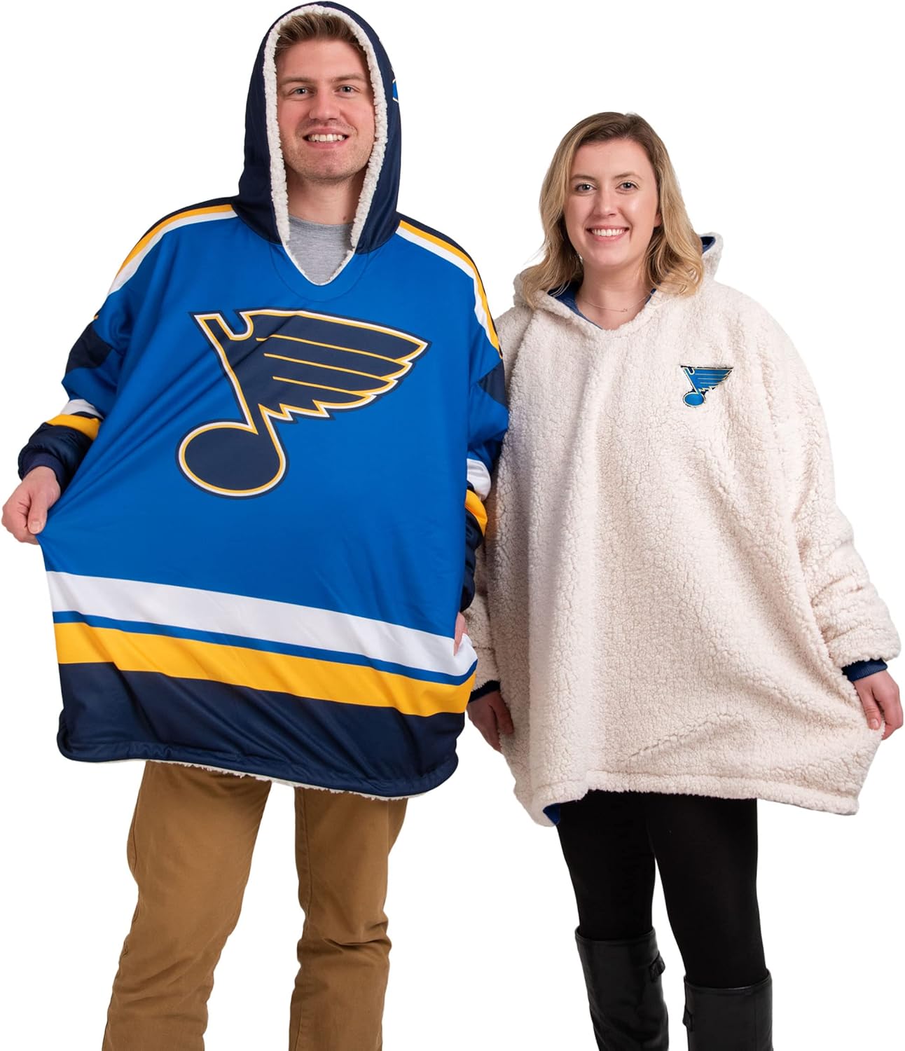 FOCO NHL unisex-adult Nhl Reversible Oversized Sherpa Hoodie Sweatshirt Hoodeez