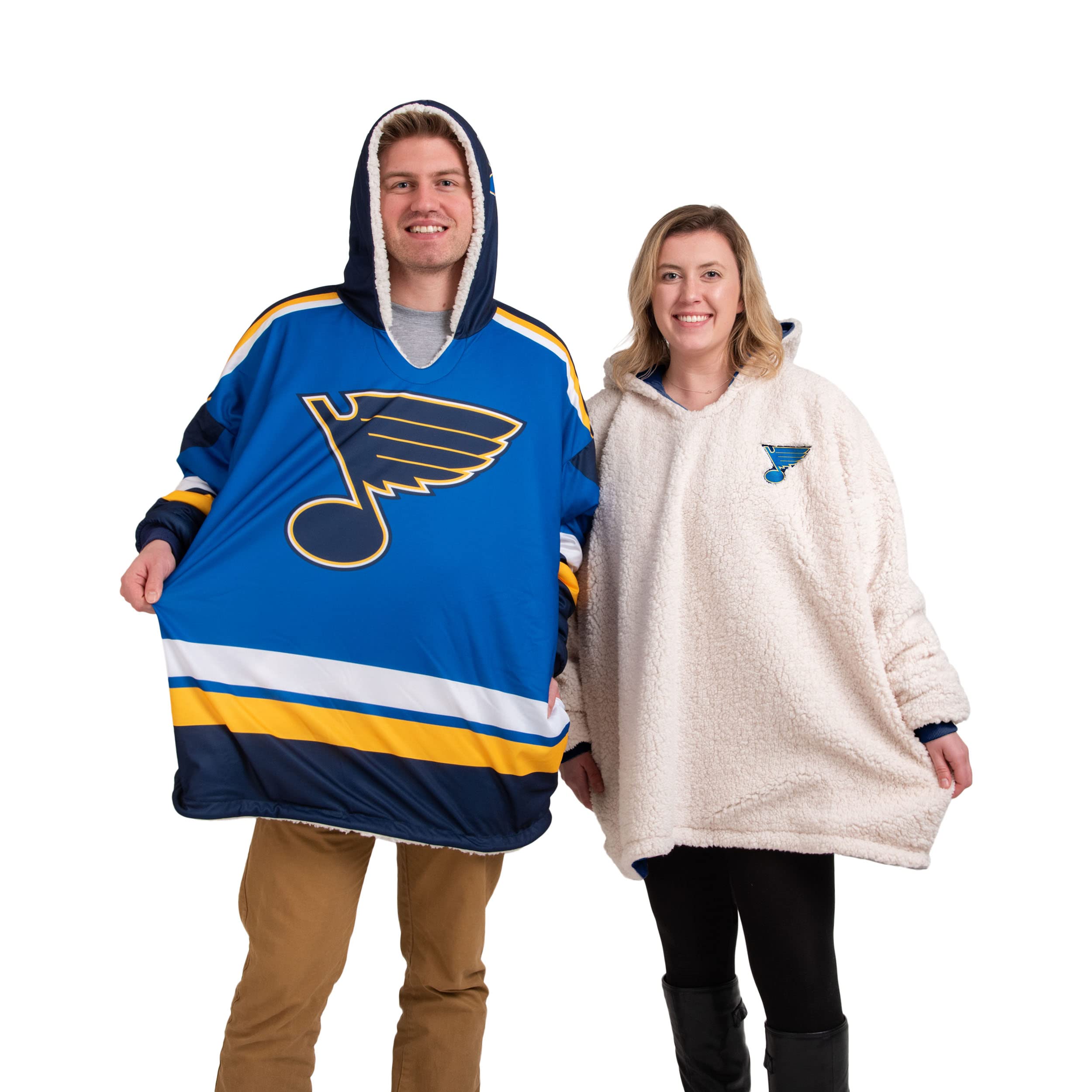 FOCO NHL Reversible Oversized Sherpa Hoodie Sweatshirt Hoodeez
