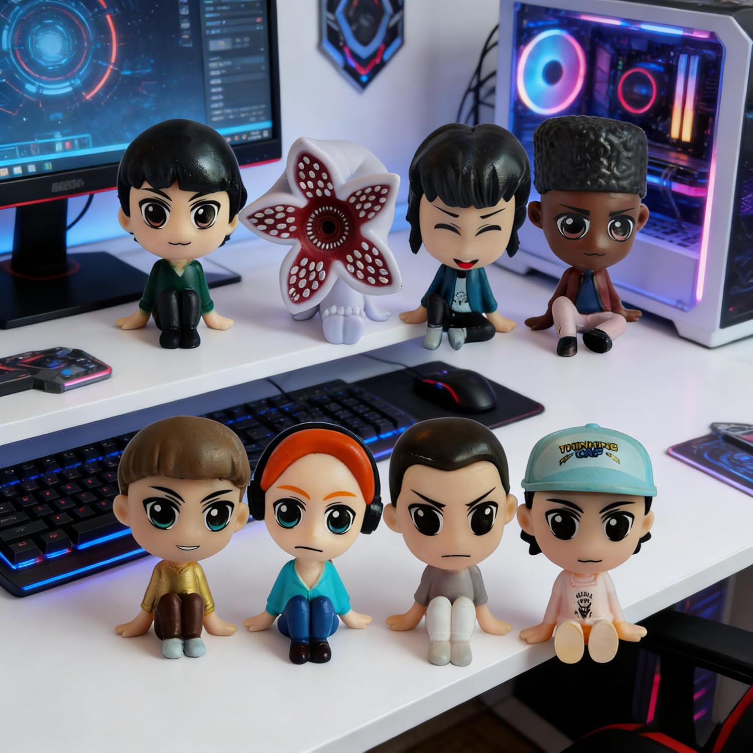 8Pcs Stranger Figure,Character Model Collectable Figure Creative Gift for Fans