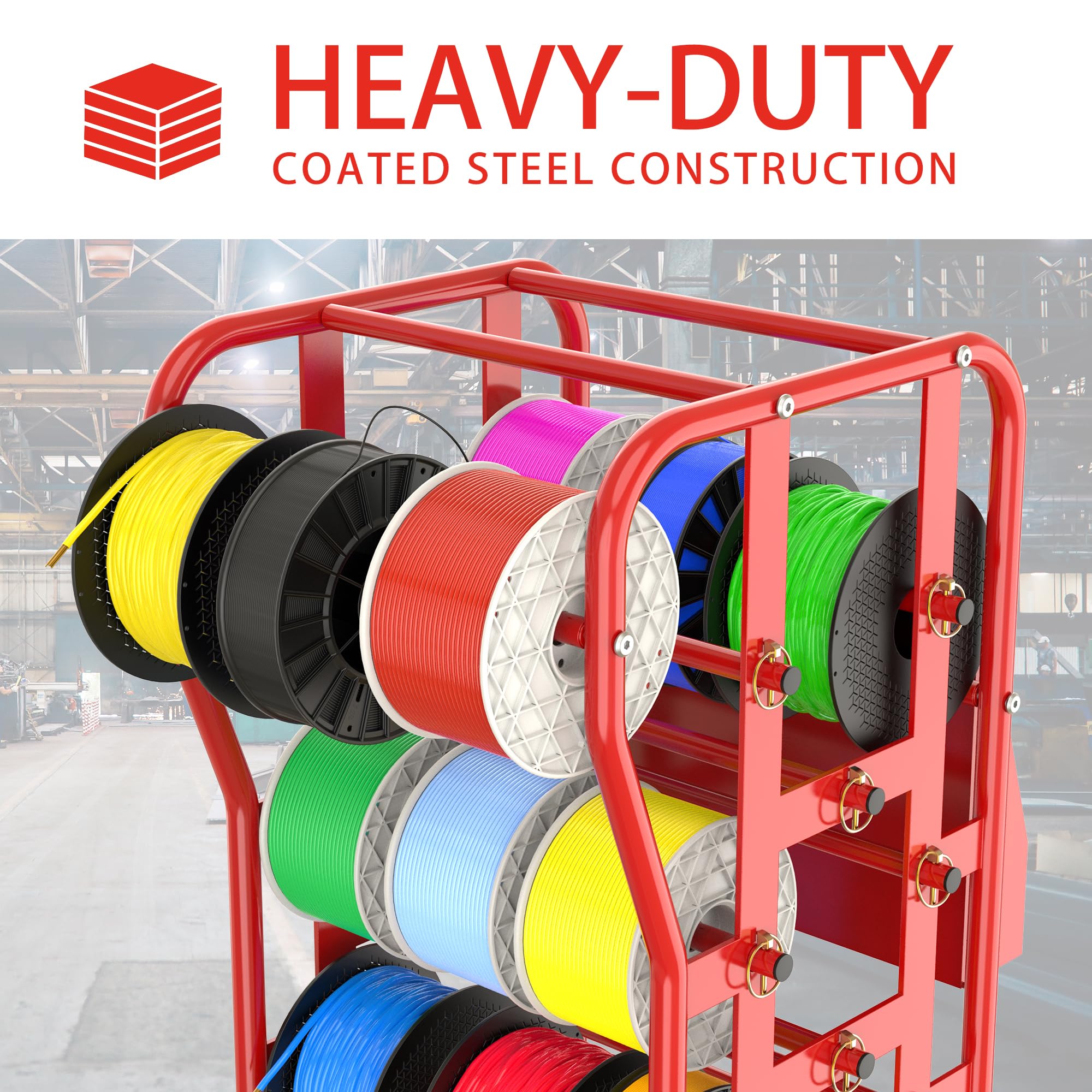 Snapklik.com : Wire Spool Rack For Wire Spool, Portable Wire Rack Dispenser