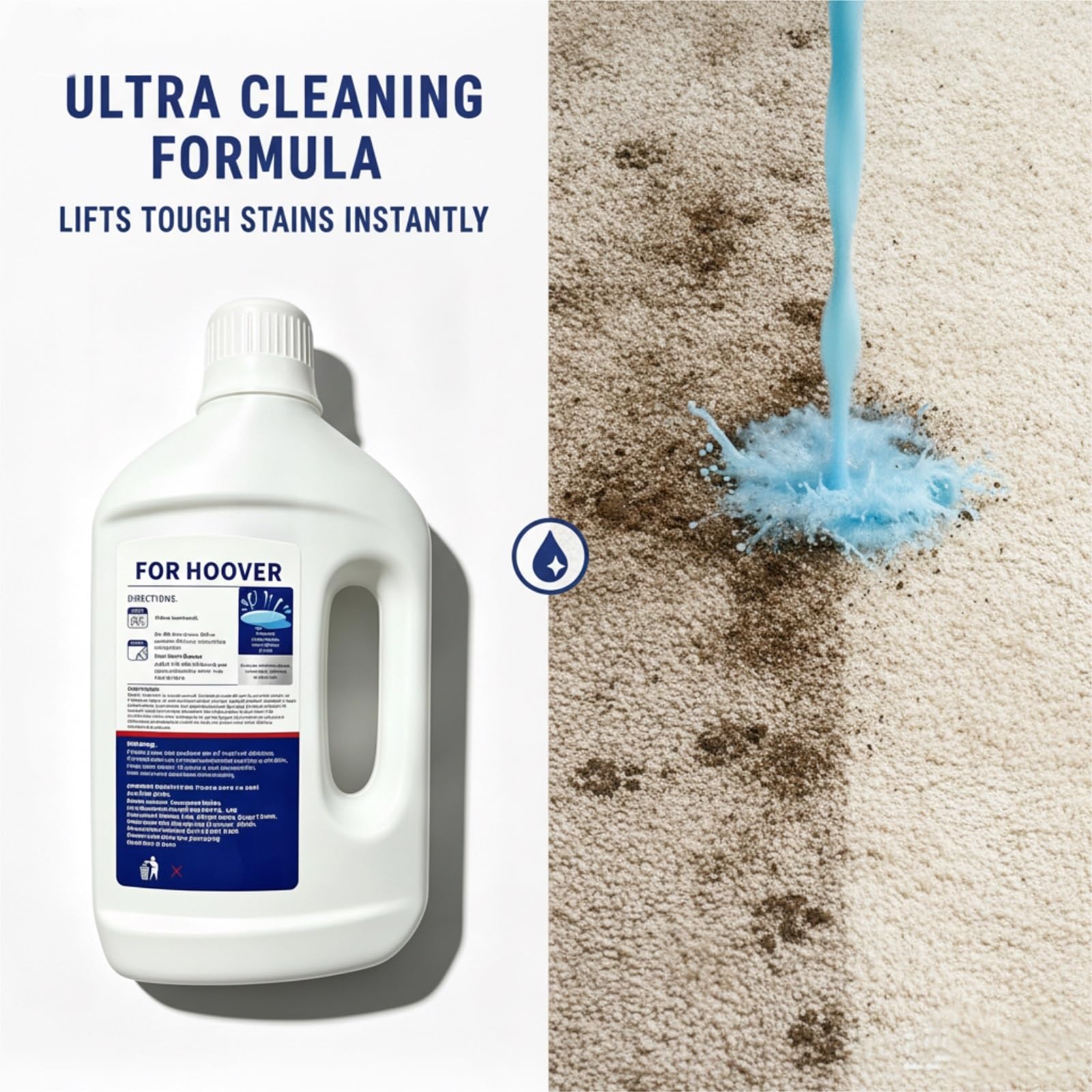 Limpiador For Pisos Duros De 1 Litro, Compatible Con HOOVER La Fregona Aspiradora En Seco Y Húmedo, Solución De Limpieza Eficaz For Eliminar La Suciedad Y El Polvo Cotidianos, Líquido Limpiador(2pcs)