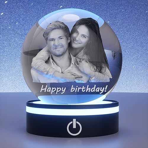 Foto personalizada de cristal 3D, regalo conmemorativo conmemorativo de aniversario de cumpleaños personalizado para tu ser querido, imagen 3D en