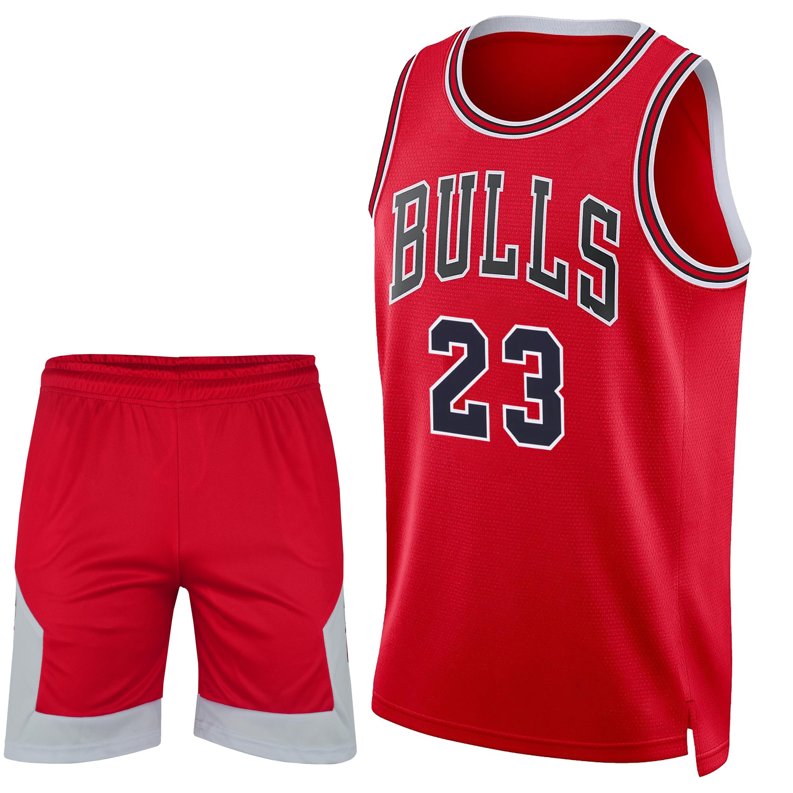 KONCEPT Kit da basket - 2 pezzi maglia da basket e corto, senza maniche, abbigliamento sportivo per adulti