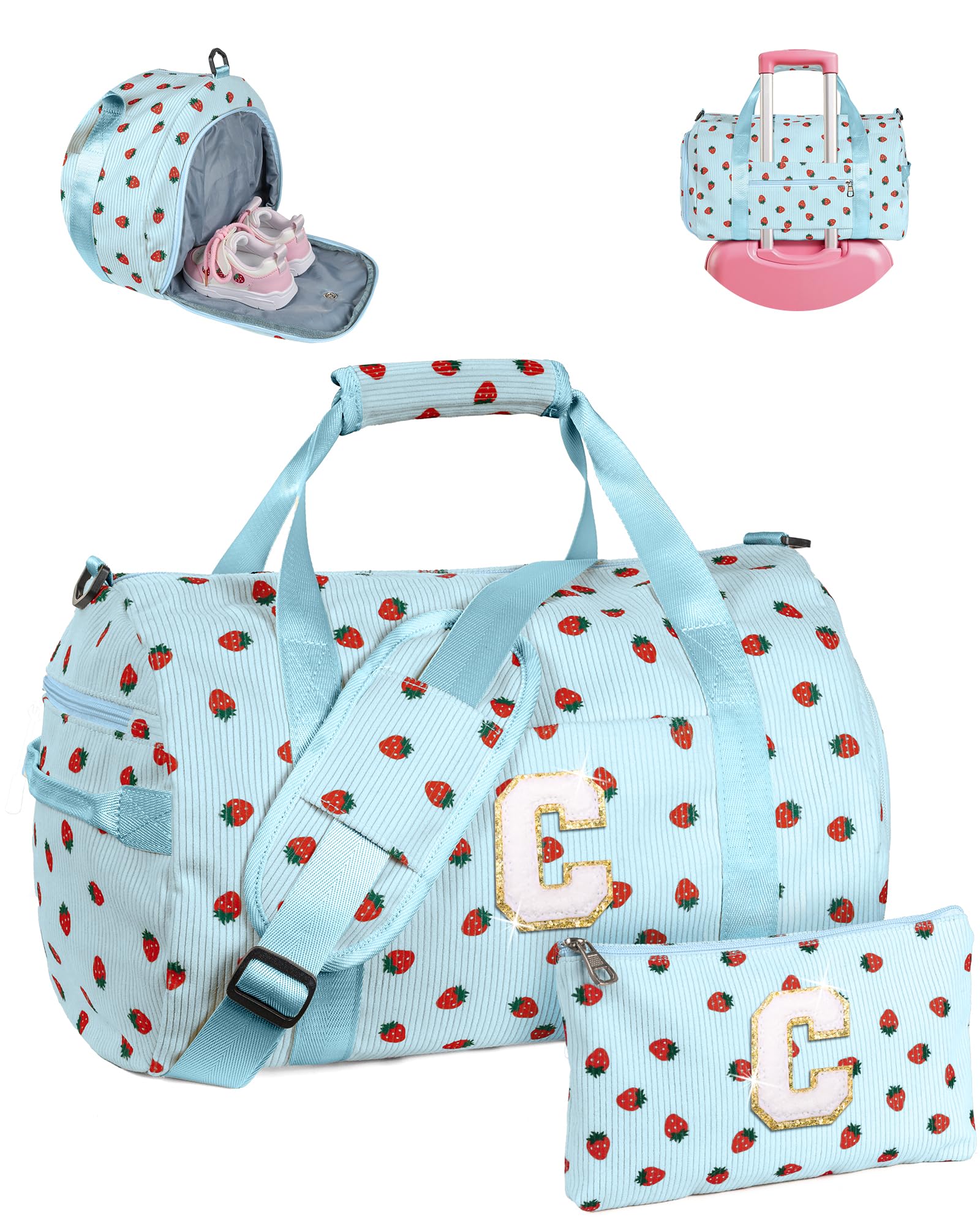 Vogewood Teen Girl Gift Trendy Stuff, Girls Gym Bag, Birthday Gift for Girl, Blue, L, C
