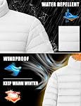 MAGINVIT Men's Puffer Jackets Lightweight Warm Windproof Coat Water-Repellent Windbreaker Quilted Jacket Winter Fall Spring